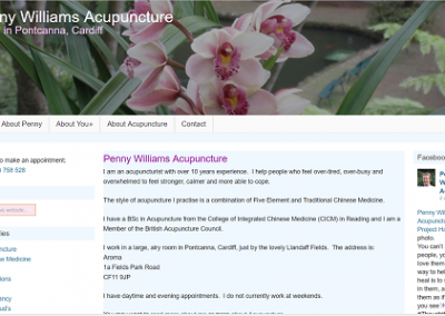 Penny Williams, Acupuncture